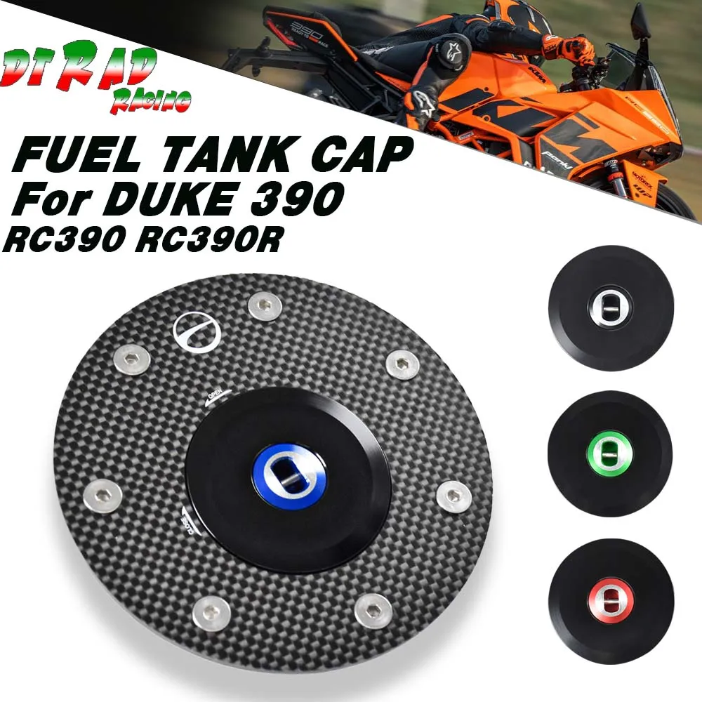 

Carbon Fiber Locking Fuel Tank Cap With Key Lock Plug For DUKE 390/RC 390 2017-2023 RC 390R 2018-2020 Motorcycle Airbox Oil Caps