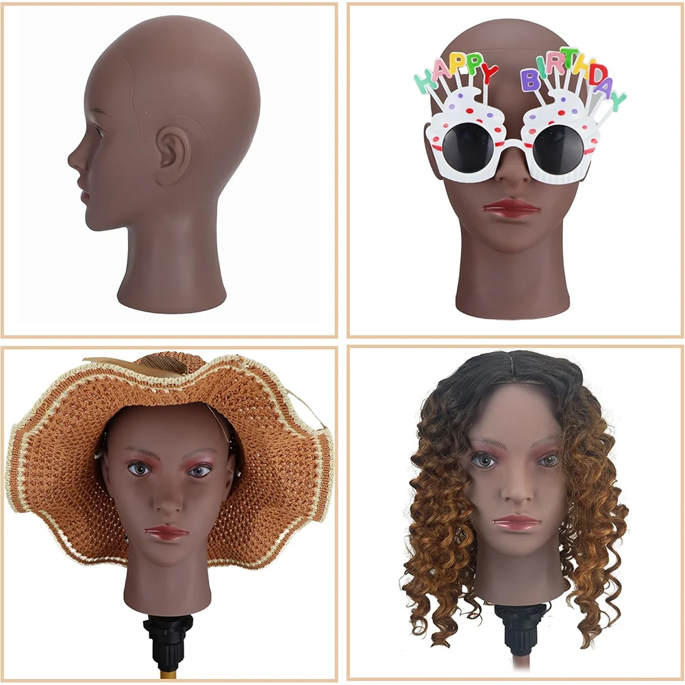 New Mannequin Head Wig Stand With Adjustable Wig Tripod Stand Holder For Wigs Making Display Cosmetology Manikin Training Head