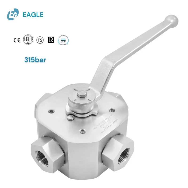 Eagle Stainless Steel 304 316LBall Valves 3 Way Ball Valve High Pressure 3way Ball Valve High Pressure 4 Way Three Way Water Gas