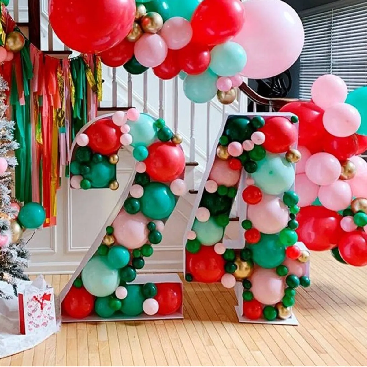 93CM Giant Birthday Figure 0-9 Balloon Filling Box 1st 18th Birthday Decor Number 30 40 50 Balloon Frame Anniversary Decor
