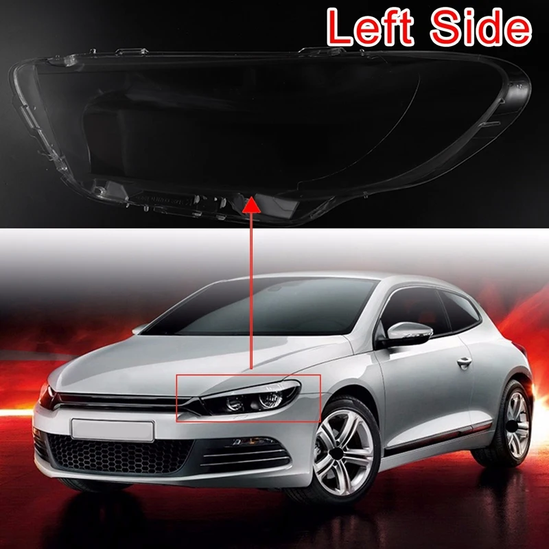 Voor Scirocco 2008-2014 Auto Koplamp Lens Cover Vervanging Koplamp Transparante Lampenkap Glazen Behuizing