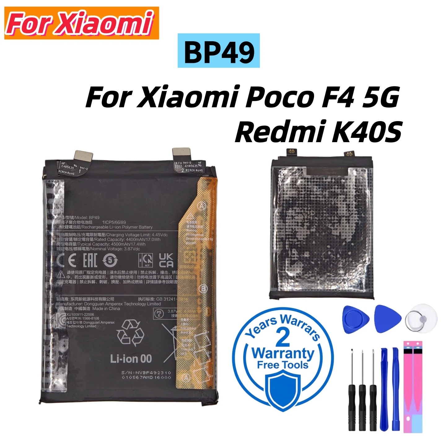New High quality For Xiaomi K60 Ultra Pocophone X3  POCO X3 M3 F4 Mi 13T Pro Redmi Note9/9T 13 K40S Replacement Batteries+Tools