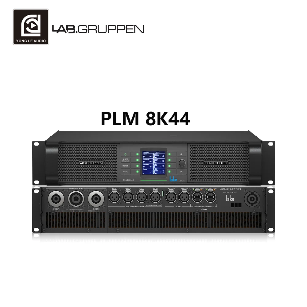 Amplificador de Potencia Digital de 8000W Total, 4 Canales, Clase D, Profesional, Montaje en Rack 2U, Carcasa Metálica, Audio Profesional, 8 Ohmios, Alimentación CA