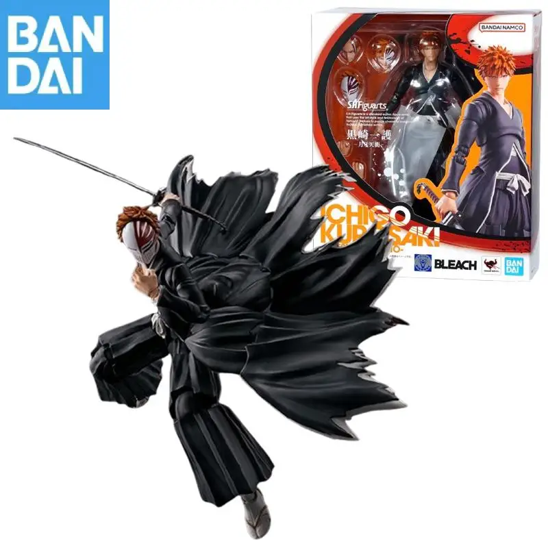 Original BANDAI S.H.Figuarts BLEACH Kurosaki Ichigo GETSUGATENSHO PVC Action Figure Model Genuine Collector Figurine Toy Gift