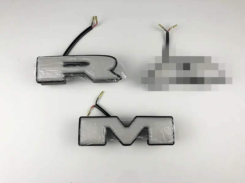 Samochód przedni Grill LED światła samochodu litery LED RAM Logo litery dla Dodge RAM 1500 2500 3500 2009-2019