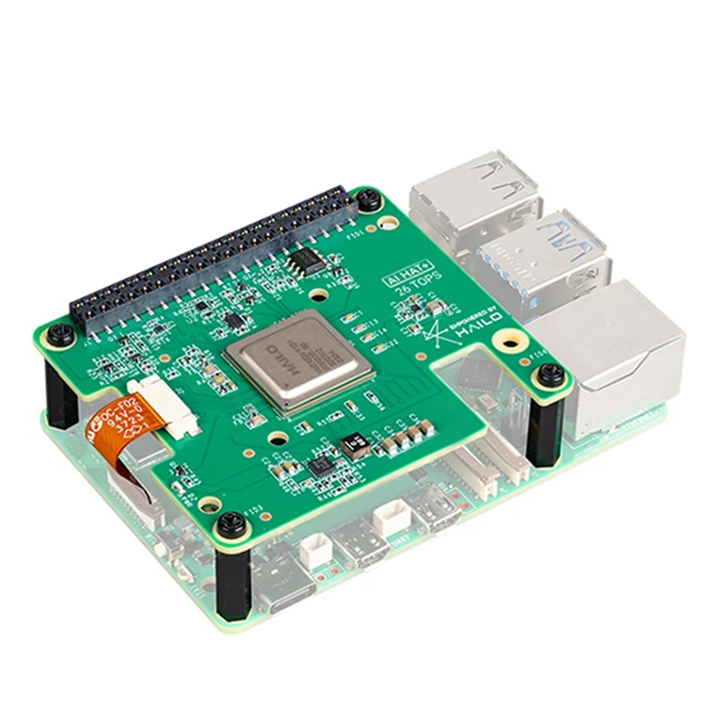 For 5 AI HAT+ Expansion Board Kit, 26Tops Artificial Intelligence Module AI HAT-A09I