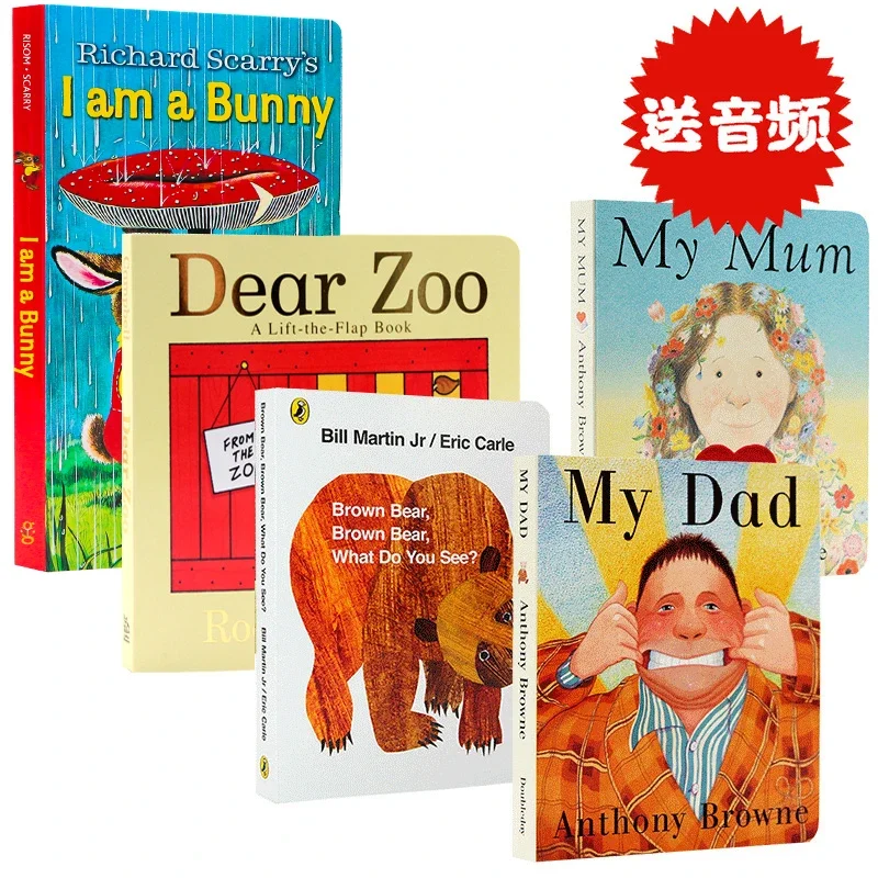 Genuine English Picture Book Original Brown Bear Dear Zoo My mom My dad I am a bunny Children English Beginner Liao Caixing