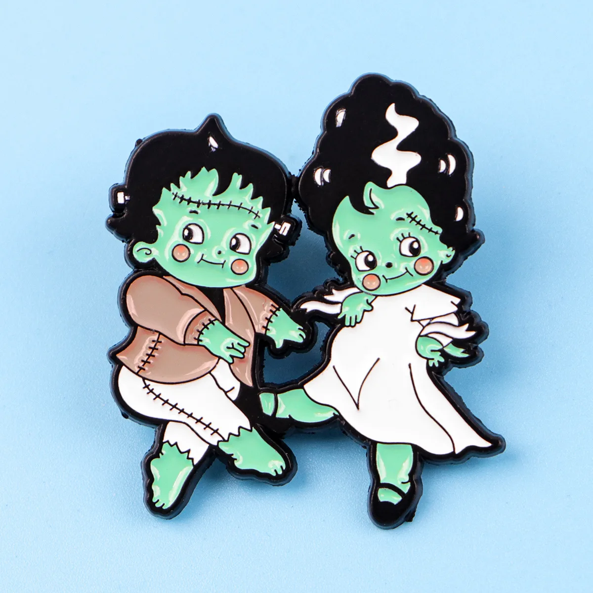 فرانكنشتاين فيلم الرعب هالوين المينا دبوس دبابيس التلبيب شارة بدبابيس على ظهره الملابس والاكسسوارات الأزياء والمجوهرات صديق #5