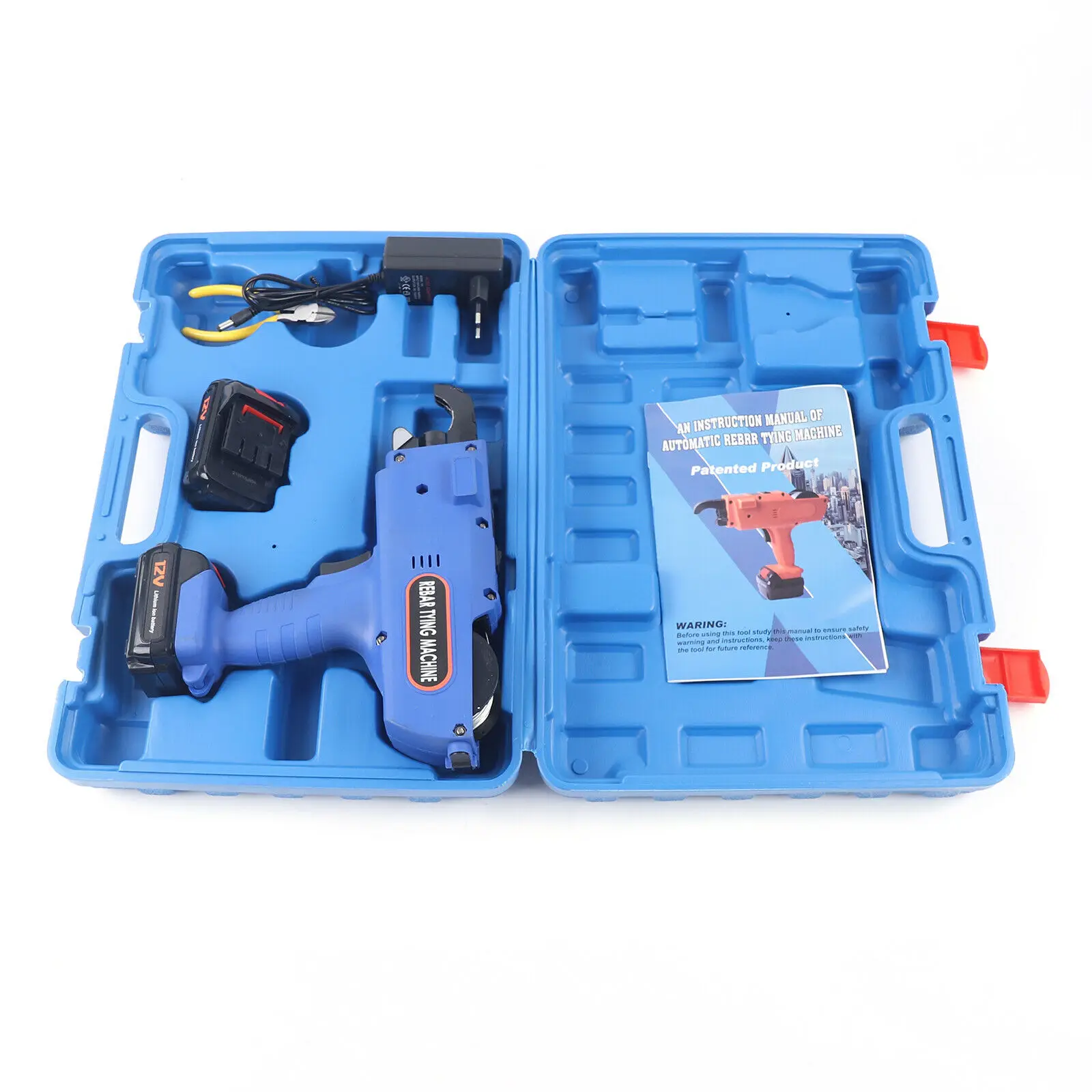 Imagem -03 - Plástico e Metal Rebar Tier Machine Rebar Tie Gun Barra de Aço Automática Rod Tying Tool 4500 Mah 12v 834 mm