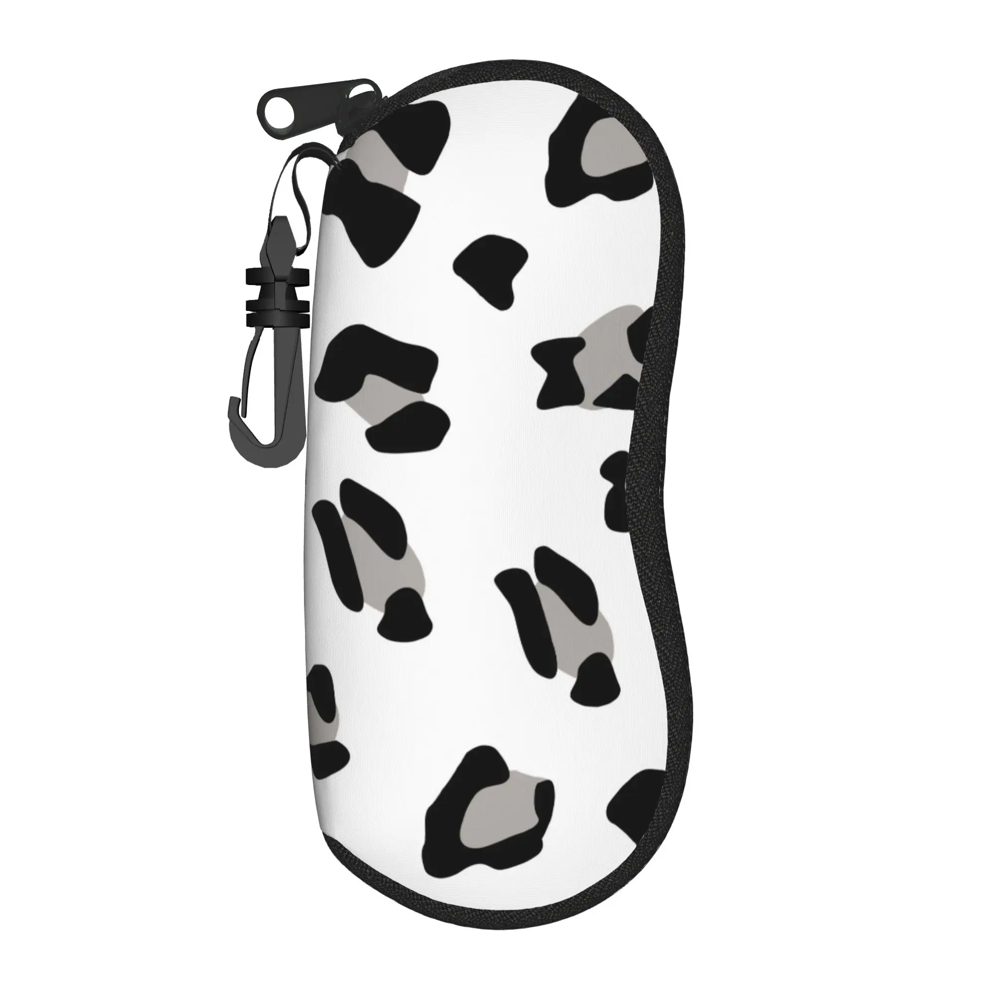 White Leopard Cheetah Skin Glasses Case Gift For Women  Accessories  Reading Storage Box Kawaii Eyewear Container