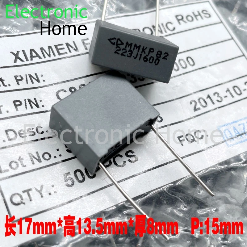 20PCS Xiamen Farah MKP 223 22nf 0.022uf 1600v 1.6kv safety capacitor C823C223J 1600V223J 17x13.5x8mm pin spacing 15mm