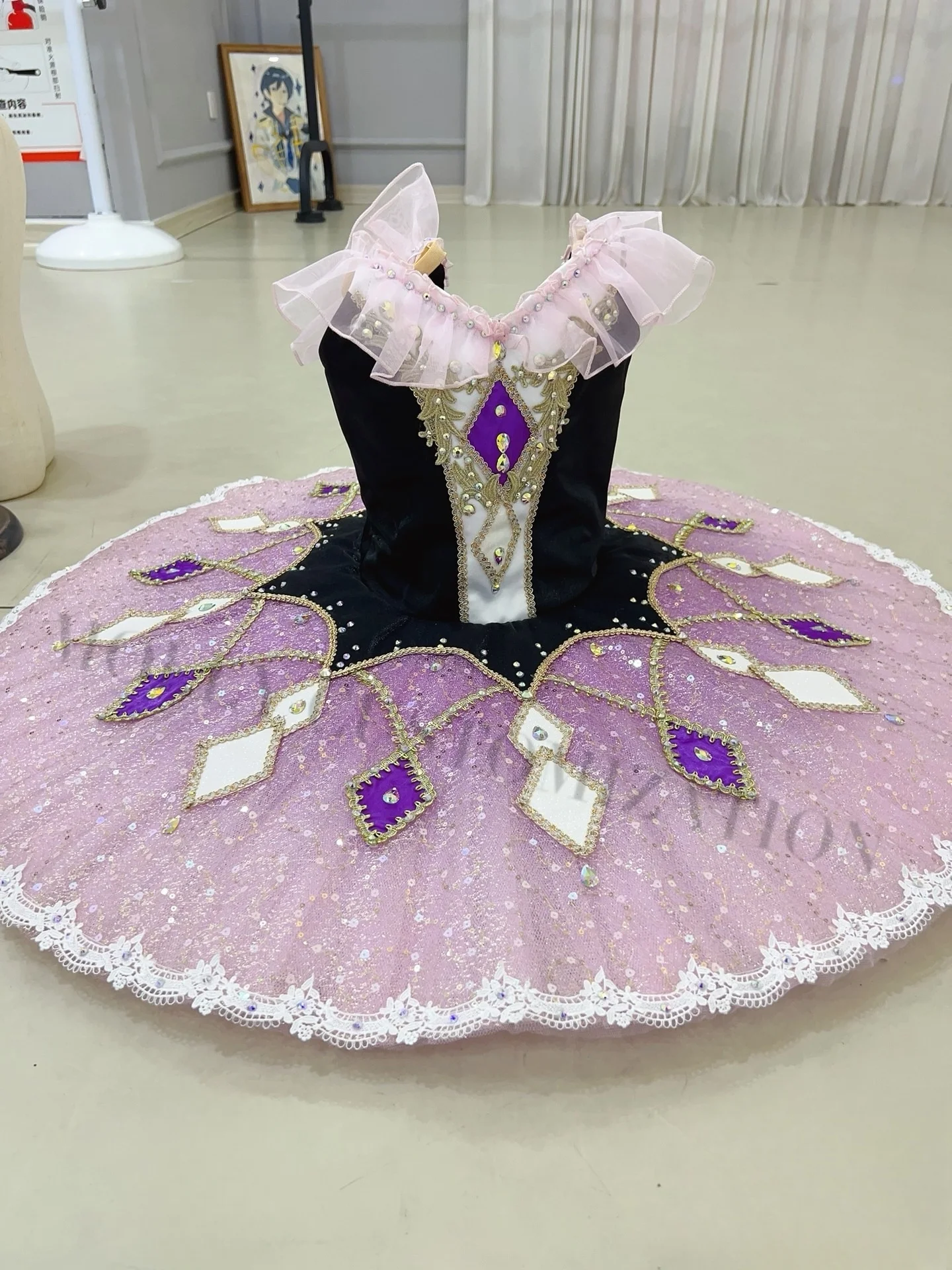 MOLLY's new high-end million clown fantasy purple variation TUTU performance competition canopy skirt for adults and children