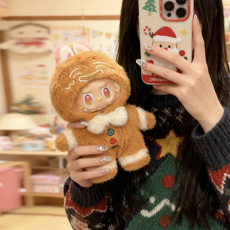 

Для Labubu V1 V2 V3 поколения детской одежды Костюм пряничного человечка Плюшевая милая супер милая детская одежда Подарочный костюм Labubu.