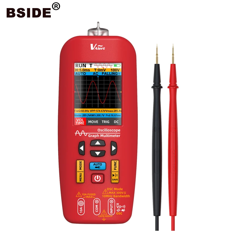 

BSIDE O1 Rechargeable Digital Oscilloscope Multimeter 48MSa/s 10Mhz PC Waveform Digital Storage Oscilloscpe Professional Tester