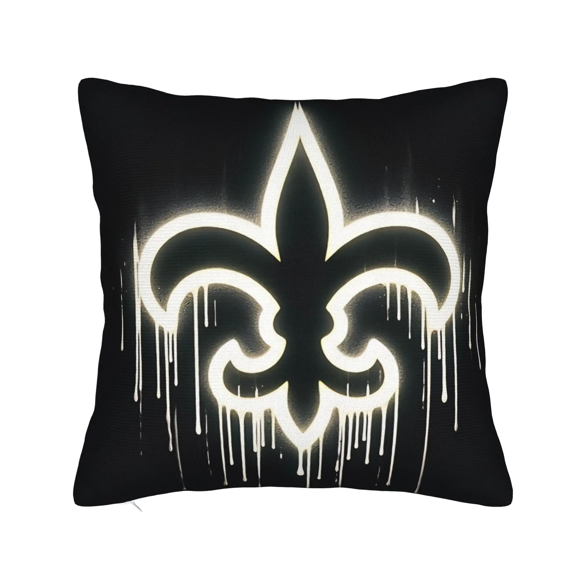 New Football Saints Fans Pillow Case  Square Pillow Cover Retro Trendy Pillowcases For Couch Sofa Bedroom