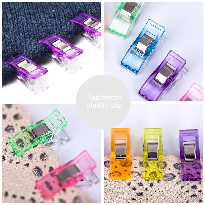 10-50Pcs Multipurpose Sewing Clips Colorful Clips Plastic Clip Storage Positioning Quilting Clips for Fabric Sewing Craft