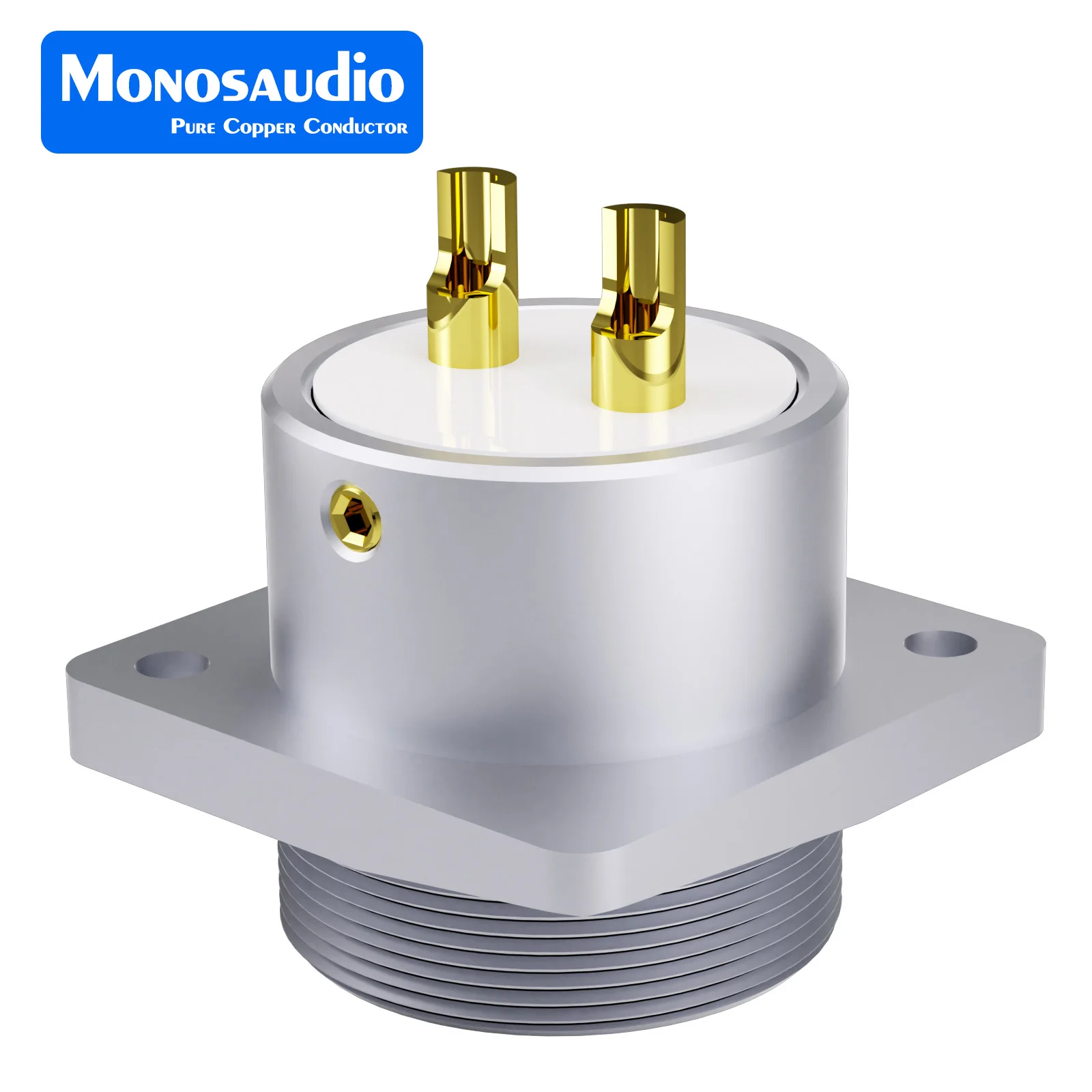 

Monosaudio GM16G High Quality 99.998% pure copper Gold plated male connector 2pin GX16 aviation GX16 Micro Male socket Chassis