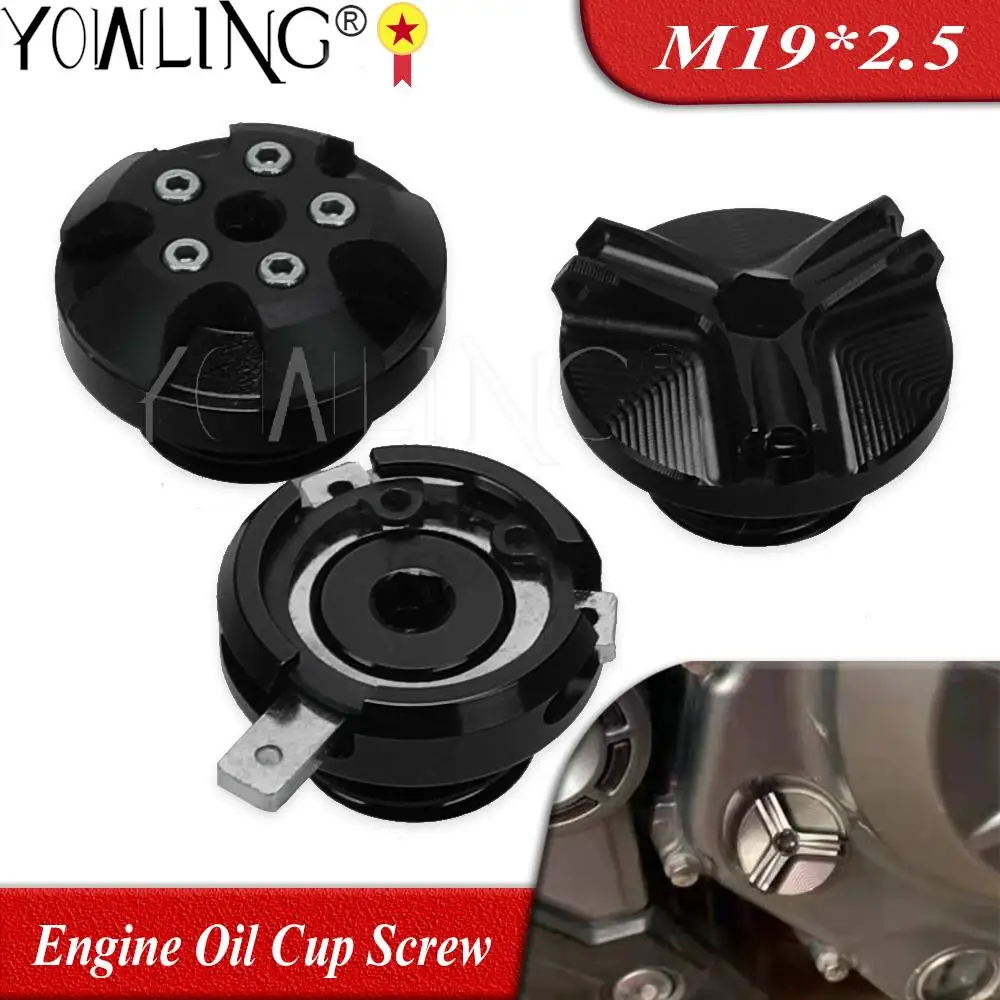 M19*2.5 Motorcycle Engine Oil Cup Fuel Filler Tank Cover Cap Screw For Honda CB1000R CB 1000R CBR 1000 RR CBR1000RR FIREBLADE SP