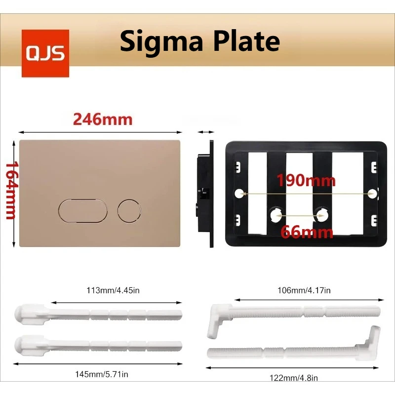 

Khaki Dual Toilet Flush Button Plate, ABS Flush Plate Kits Replacement, Fits for Geberi-t Sigma 01, Sigma10, Sigma20, Sigma21