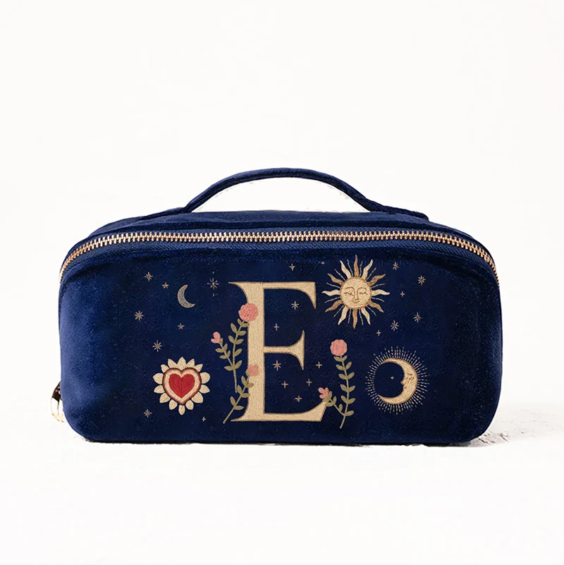 

Ручная косметичка с бархатным буквенным принтом, дорожная и повседневная сумка