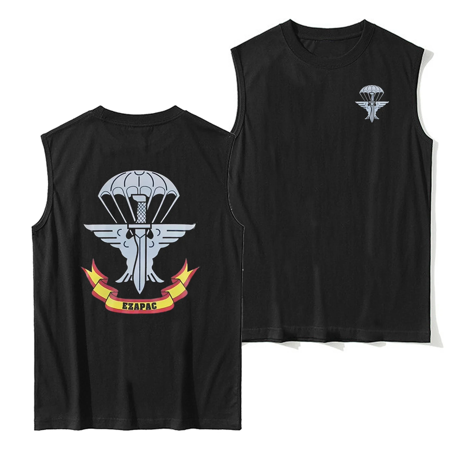 Spanish Parachute Engineer Squadron Tanktop 100% Cotton O-Neck Casual Mens Vest Sleeveless Tee Shirt Streetwear