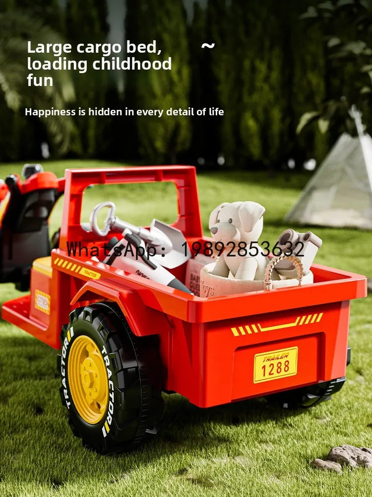 Auto Eléctrico de Juguete para Niños con Asiento Tipo Cubeta, Control Remoto, Asiento Doble Grande, Regalo para el Primer Cumpleaños