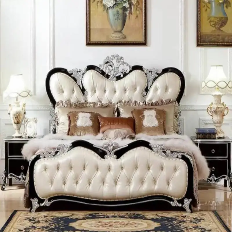 Modern White European Double Bed Normal Soft Japanese Luxury European Double Bed Wooden Adults Cama Matrimonial Furniture