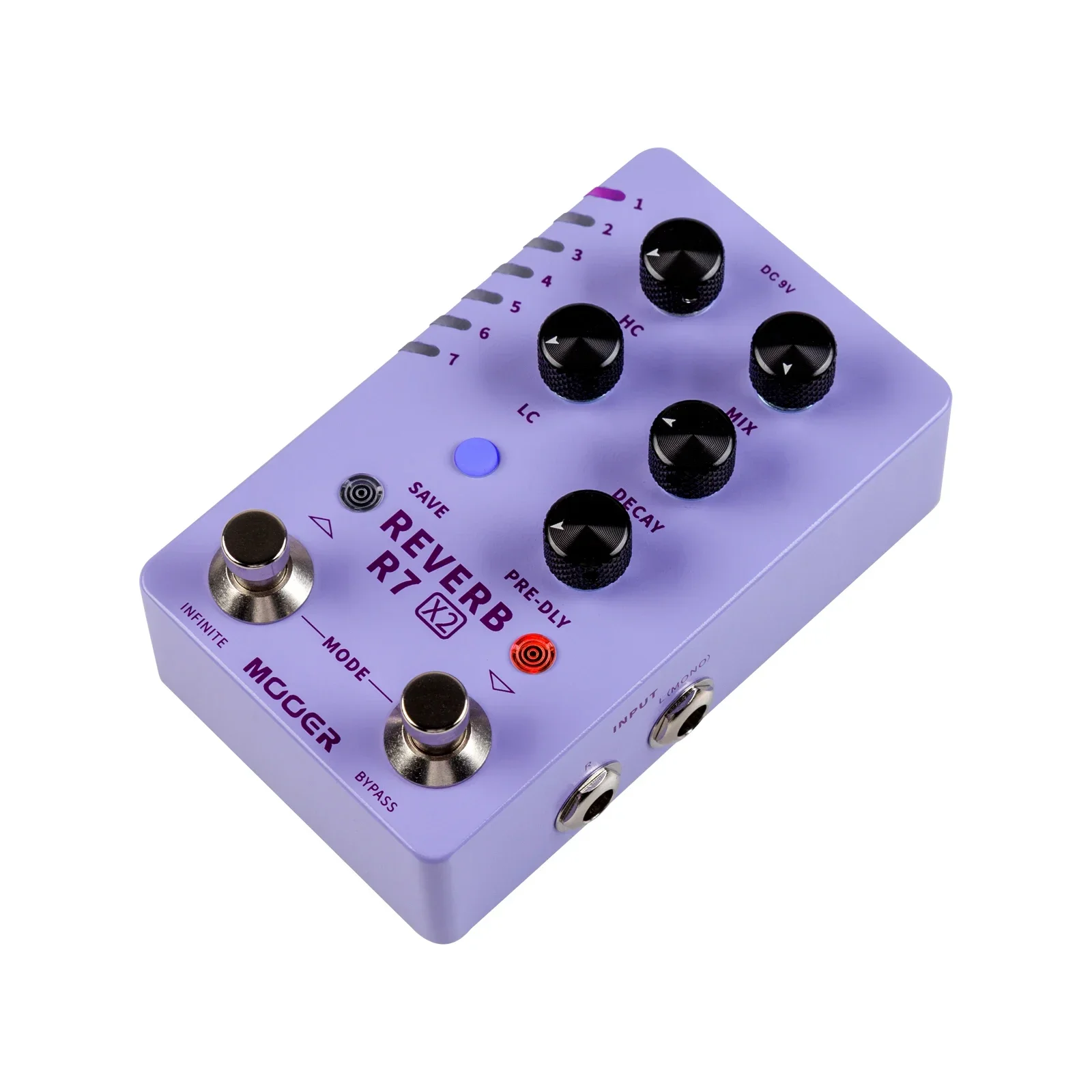 MOOER R7 Reverb X2 pedale effetto chitarra effetto riverbero Stereo con 14 accessori per chitarra elettrica a pedale con revers diversi incorporati