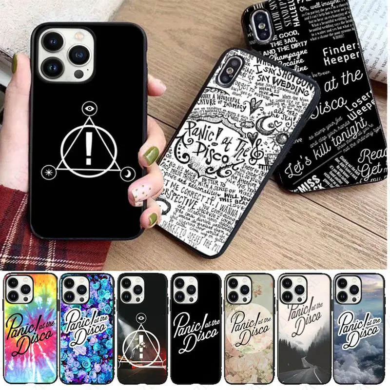 soft funda Panic At The Disco Phone Cover For iphone 16pro 15pro 14pro 11pro 12pro 13pro max 16plus 7 SE XR 12mini Coque Case