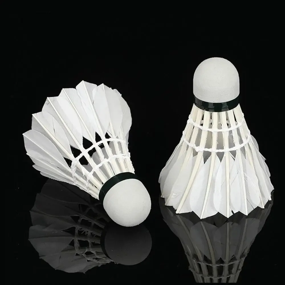 3x Badminton Shuttlecocks Professional White High Speed Duck Feather Badminton Ball for Game Training Sport Practice Youth