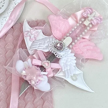 1 pezzo carino serie rosa taglierina per scatola per studente moda coreana fiocco in pizzo ali cuore taglierina di carta coltello multiuso portatile Kawaii