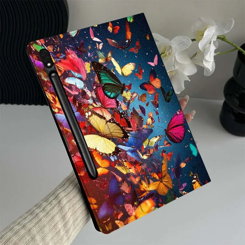 

Красочный чехол для планшета с рисунком бабочки и неба для Samsung Galaxy Tab S7 S8 S9 S10 FE Lite