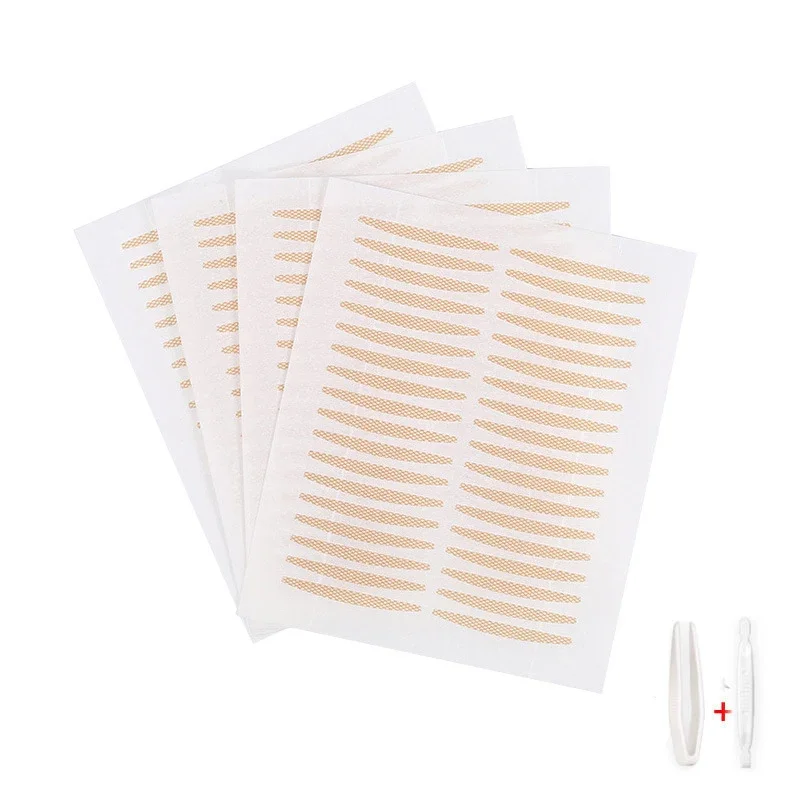 여성 보이지 않는 이중 눈꺼풀 스티커 자연 눈 리프트 메쉬 레이스 투명 보이지 않는 자체 접착 눈꺼풀 테이프 스티커