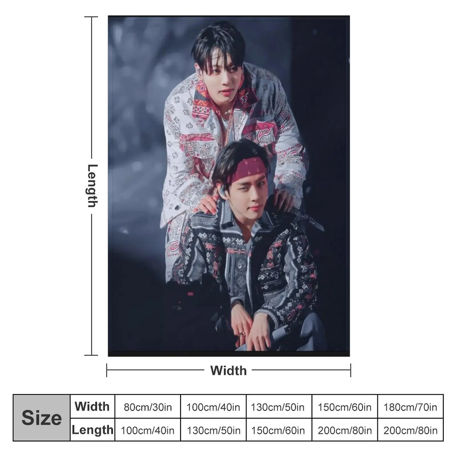 taekook ptd stage photo Throw Blanket Polar blanket Blanket For Decorative Sofa Plaid