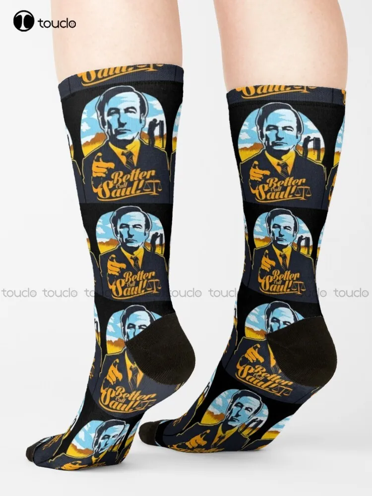 Better Call Saul Socks Long Black Socks 360° Digital Print Custom Gift Christmas New Year Gift Creative Funny Socks Halloween