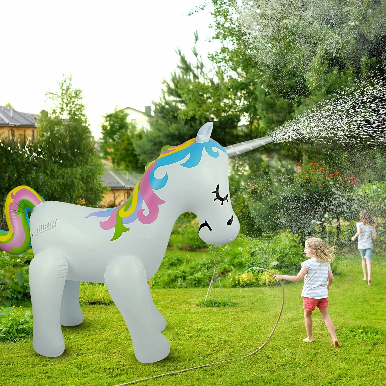 

Sprinkler Water Splash for Kids and Adults Unicorn Outdoor Yard Sprinkler Inflatable