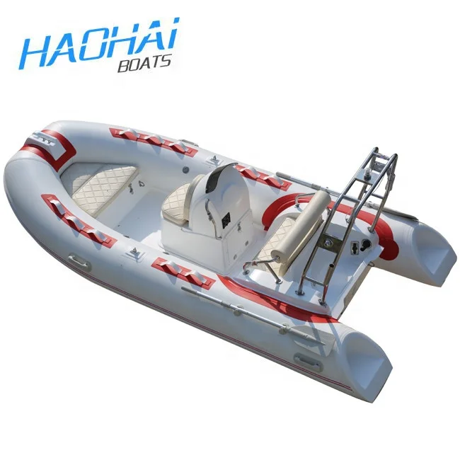 13ft 3.9m Double Model Hypalon Inflatable Boats 1.2mm Fiberglass and PVC Rib Motor Boat With Deep V Hull for Outdoor Fishing view 5