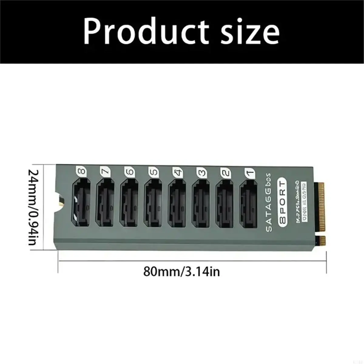 Dynamic 8 Port SATA 3.0 Expansion Card for M.2 PCIe Slots High-Speed 6Gbps RAID Controller for Data Centers