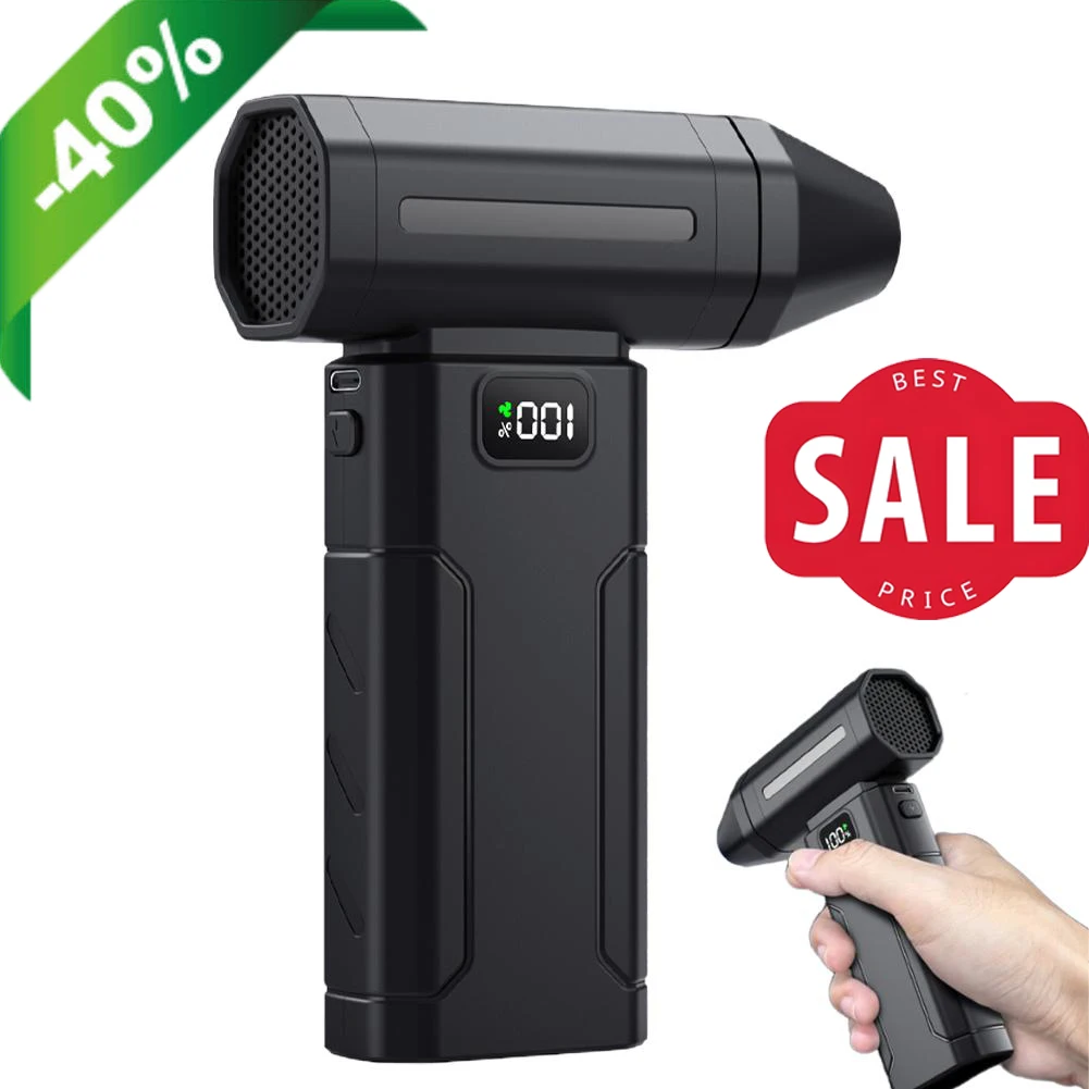 منفضة هواء كهربائية ترقية لاسلكية 100000 دورة في الدقيقة قوة فائقة مروحة توربو عنيفة مع ضوء 5 سرعات قابلة لإعادة الشحن #1