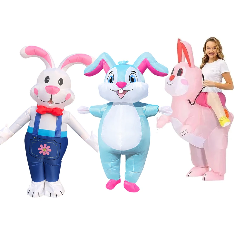 

Easter Adult Inflatable Rabbit Costume Masquerade Party Cute Rabbit Costume Holiday Cosplay Mascot Costume