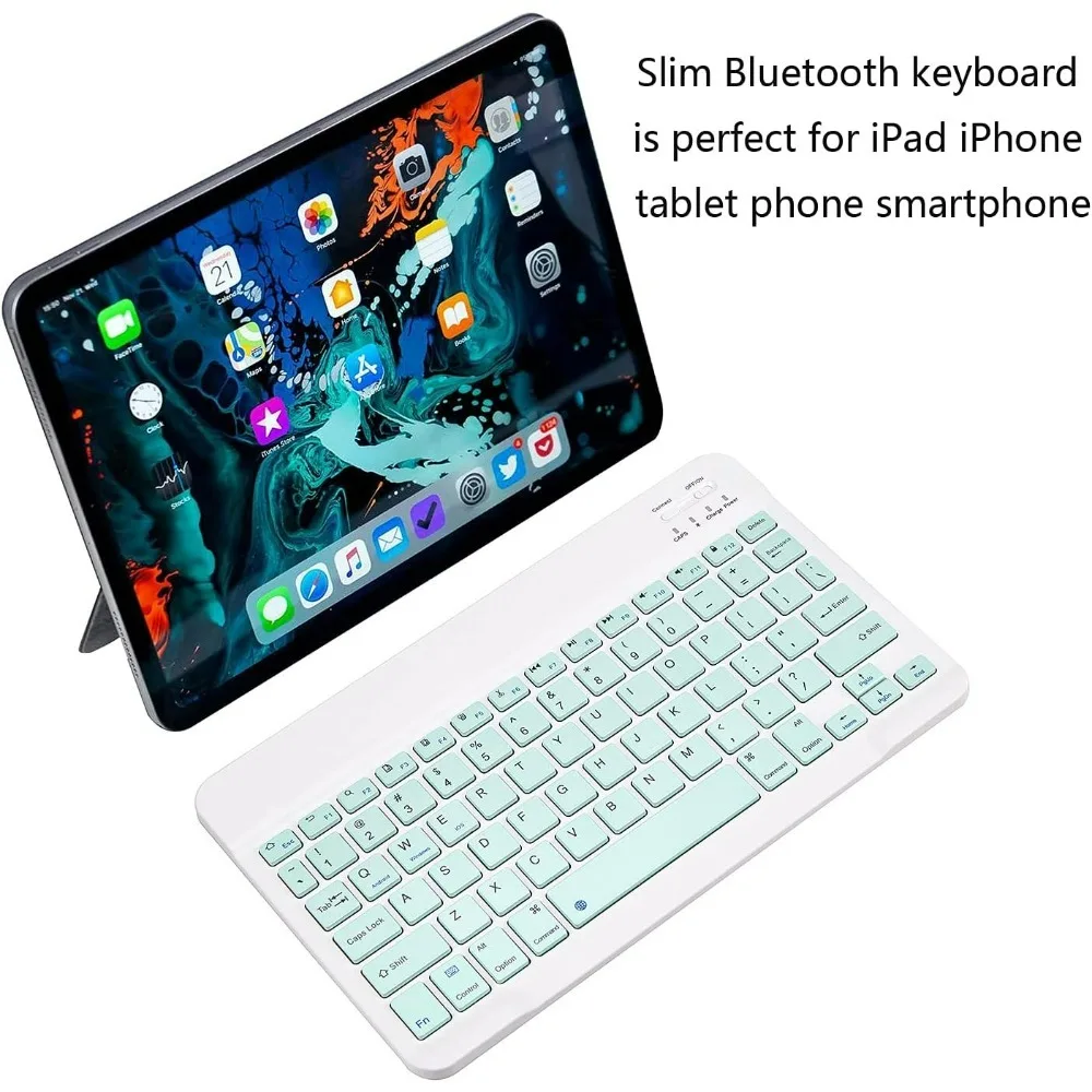 10 lnch ワイヤレス Bluetooth ミニキーボード iPad 電話タブレットポータブル Bluetooth キーボードとマウスサムスン Xiaomi Android