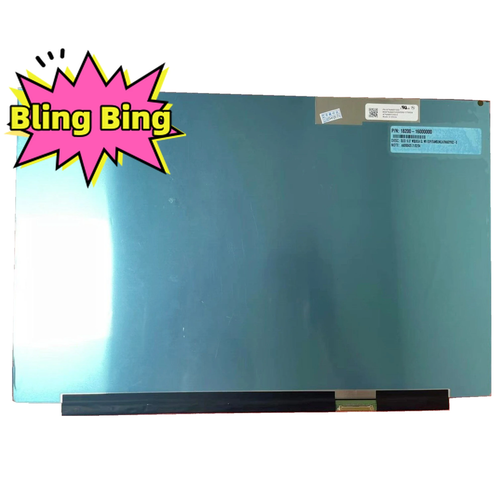 

ATNA60YV02-0 ATNA60YV02 16.0 Inch 3840×2400 16:10 WQUXGA Replacement P/N:18200-16000000 No Touch OLED Panel Display