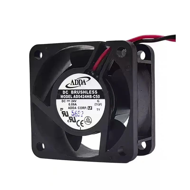 Original For ADDA AD0424HB-C50 24V 0.09A 4020 40mm 4cm 2Pin Dual Ball Bearing High Pressure Inverter Server Chassis Cooling Fan