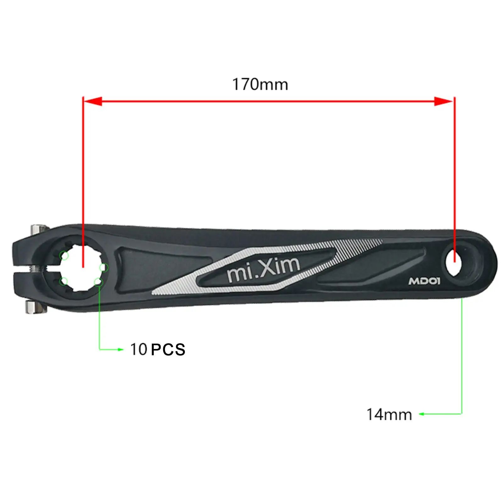 Suku Cadang Pengganti Sepeda MTB Engkol Kiri Sepeda Aloi Aluminium