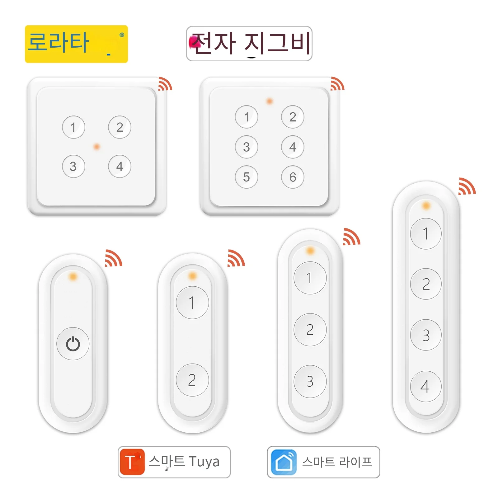 LoraTap ZigBee 3.0 Wireless 6 Push Button Remote Tuya Scene Automation Control Switch Smart Life App