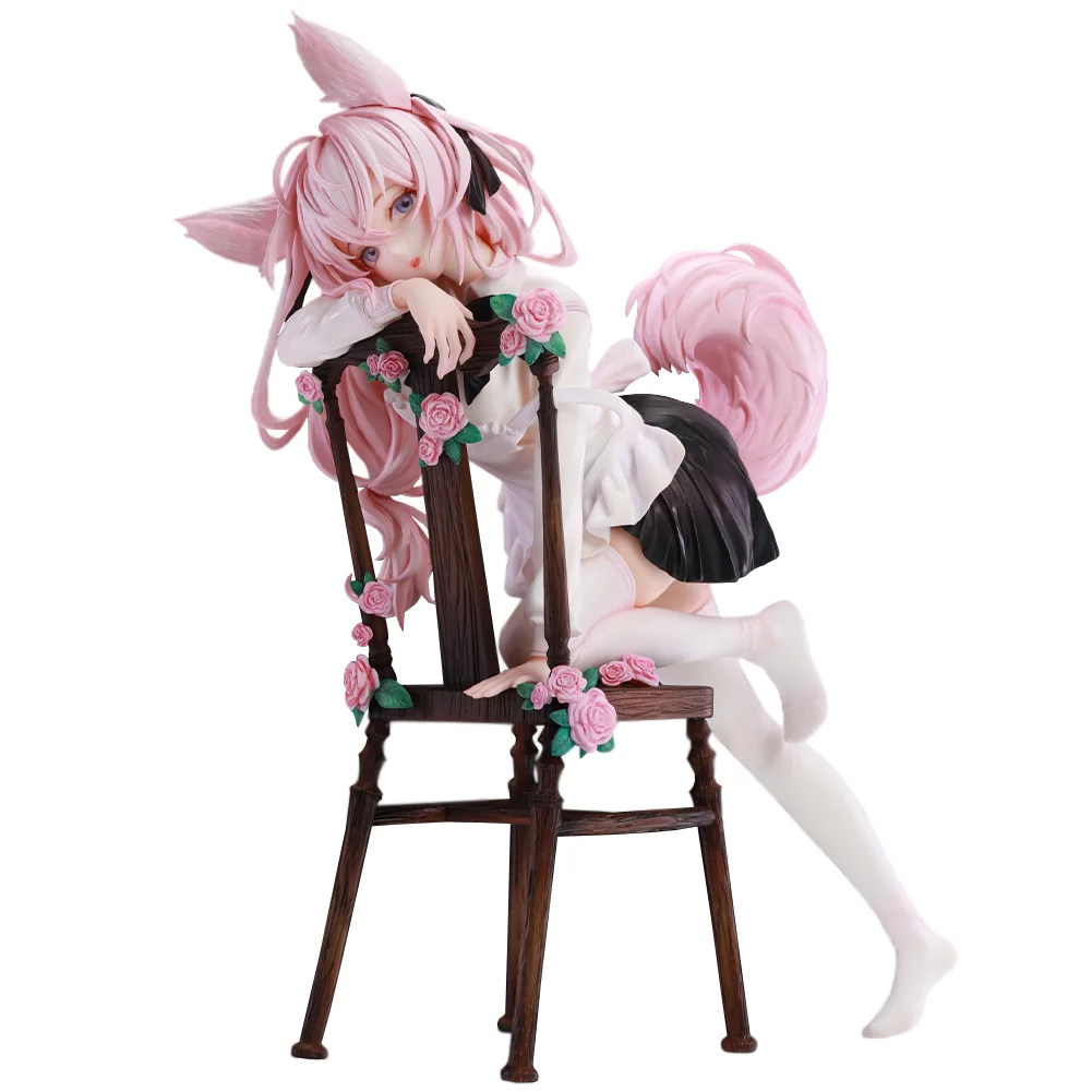 

21cm Anime figure Rabbit Flova action figures Pink Ear Girl Rabbit Flova figurine Doll PVC Model Toys Collection Statue Gifts