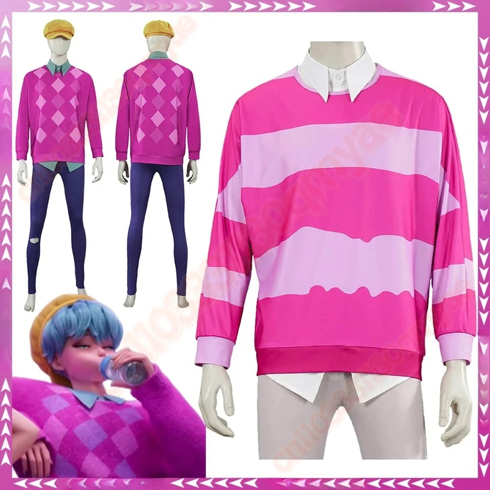 

NEW Cartoon Demon Hunters of KPop Saja Boys Bobby Cosplay Fantasy Wigs Shirts Pants Costume Disguise Adult Men Roleplay Outfits