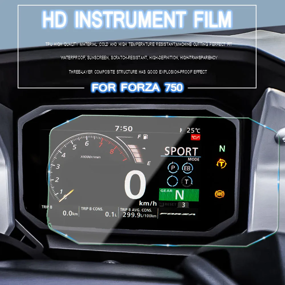 For HONDA Forza 750 2021 Motorcycle Accessories electronic dashboard HD protective  film Scratch Cluster Film Screen Protector