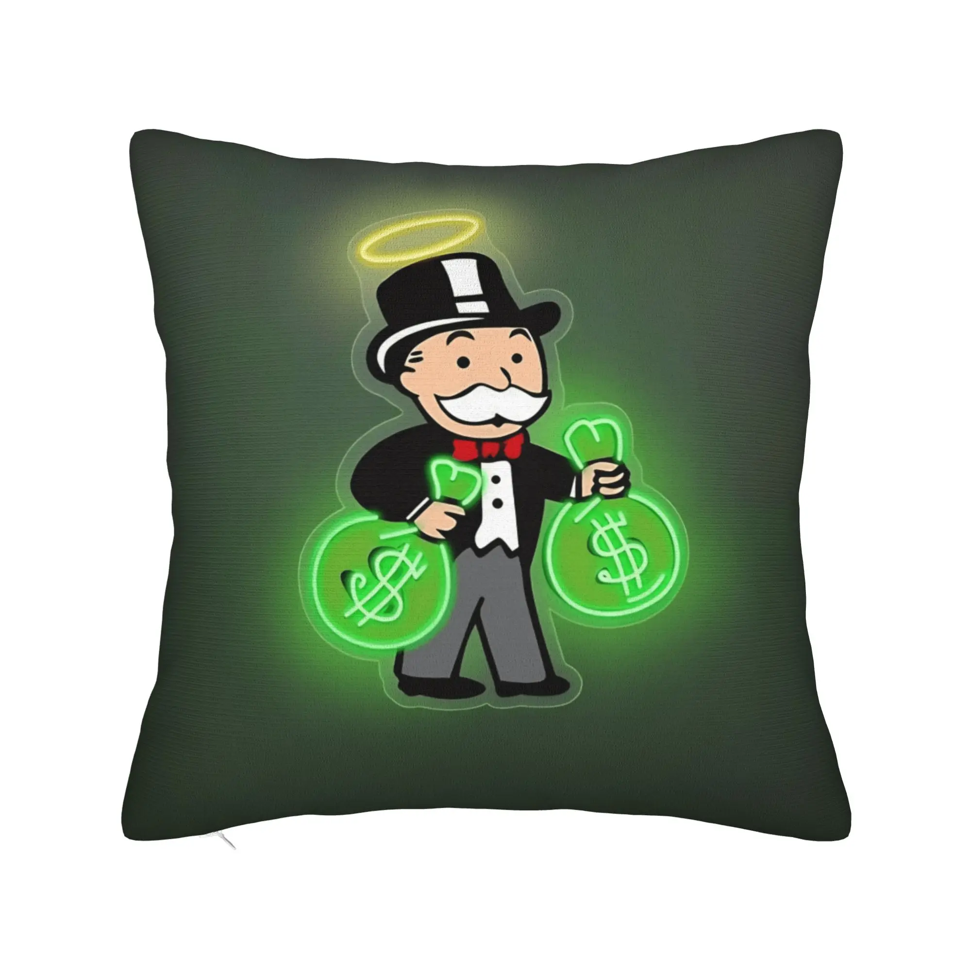 Pillow Case Alec Monopoly B Lucky Dragon Graphic  Pillow Cover For Office Car Home Decor Retro Trendy Pillowcases