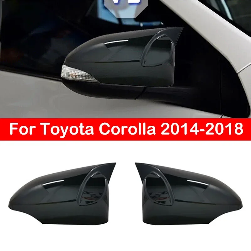 

For Toyota Corolla 2014 2015 2016 2017 2018 Car Rearview Side Mirror Cover Wing Cap Exterior Sticker Door Rear View Case Trim